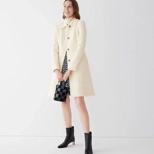 NWT J. Crew Classic Lady Day Coat in Italian Double-Cloth Wool with Thinsulate